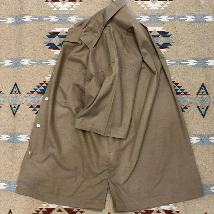 [BUNJANG] Nanamica Panama Short Sleeve Shirt Beige / [L][105] 나나미카 오픈 카라 파나마 숏 슬리브 셔츠 베이지