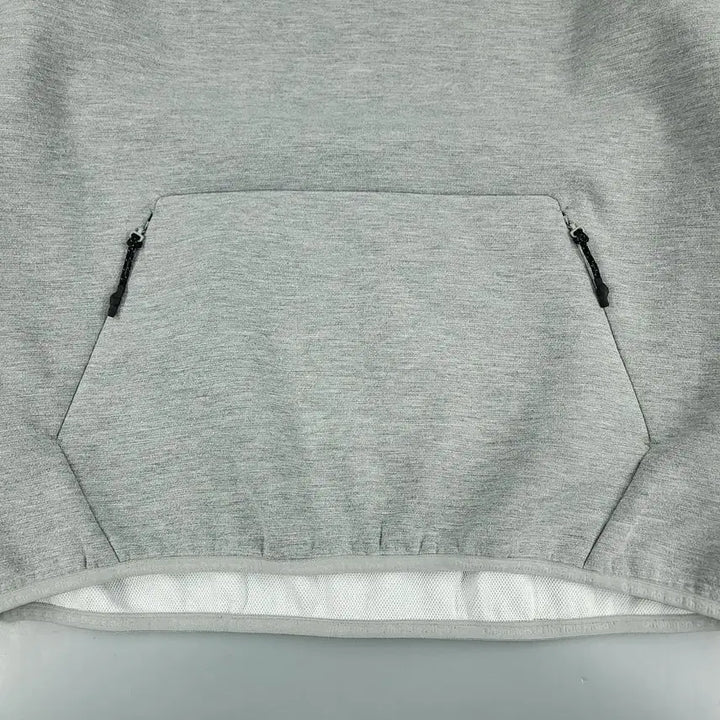 [BUNJANG] New Era Gray Black Raglan Sweatshirt / 뉴에라 그레이 블랙 배색 스펠아웃 로고 레글런 캥거루포켓 리플렉티브 기하