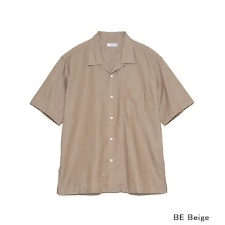 [BUNJANG] Nanamica Panama Short Sleeve Shirt Beige / [XL][110] 나나미카 오픈카라 파나마 숏슬리브 셔츠 베이지