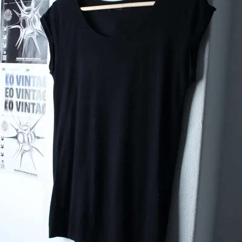 [BUNJANG] AllSaints Basic Short Sleeve T-shirt / W(XS-S) 올세인츠 반팔 티셔츠 반소매 무지 블랙-184EF
