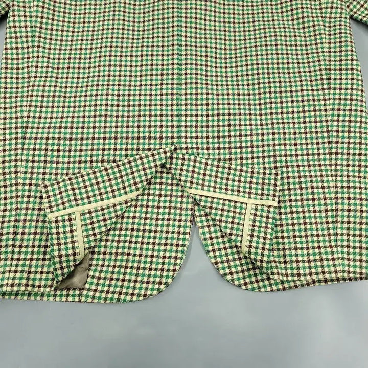 [SOLD OUT] TIME 타임 한섬 그린 베이지 브라운 배색 건클럽 체크패턴 체스트포켓