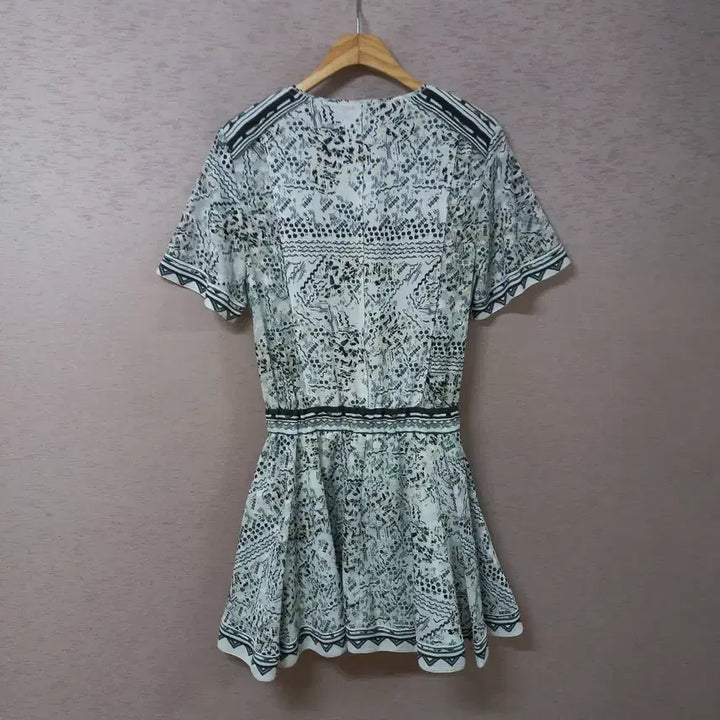 [BUNJANG] B4-24 SJ Pattern Dress / B4-24/시스템진SJ 허리끈조절 패턴 원피스 여성