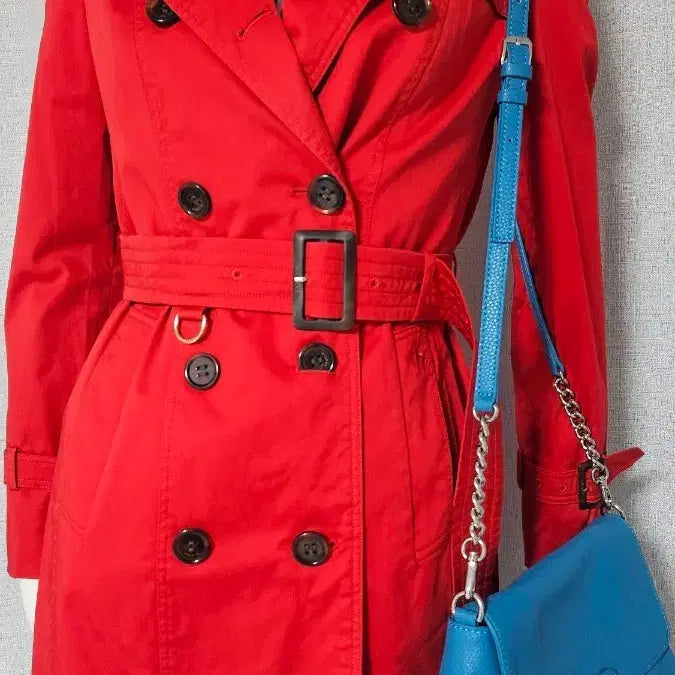 [BUNJANG] HAZZYS Red Trench Coat / HAZZYS 상태굿 빨강 트렌치