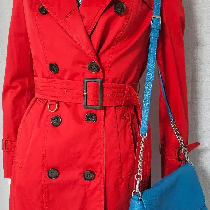 [BUNJANG] HAZZYS Red Trench Coat / HAZZYS 상태굿 빨강 트렌치