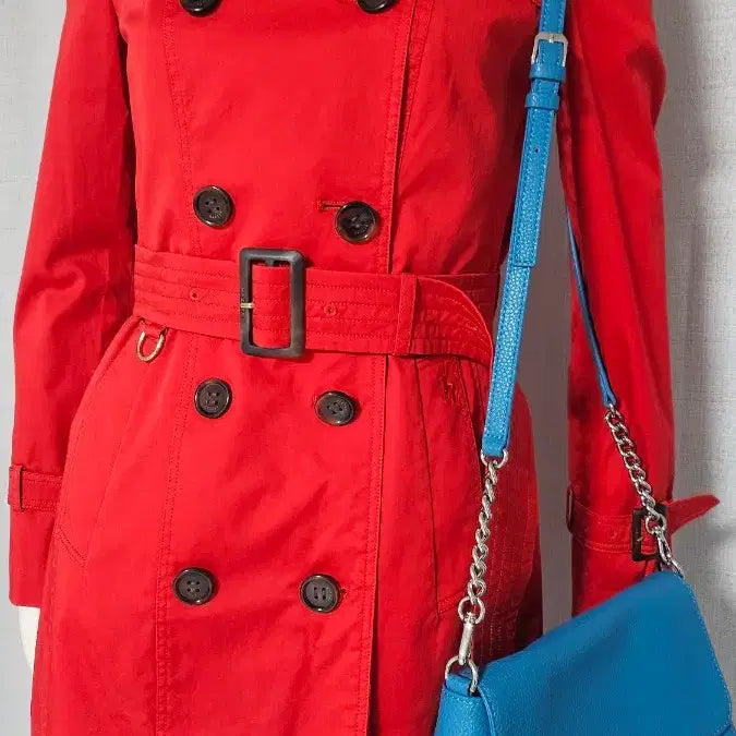 [BUNJANG] HAZZYS Red Trench Coat / HAZZYS 상태굿 빨강 트렌치