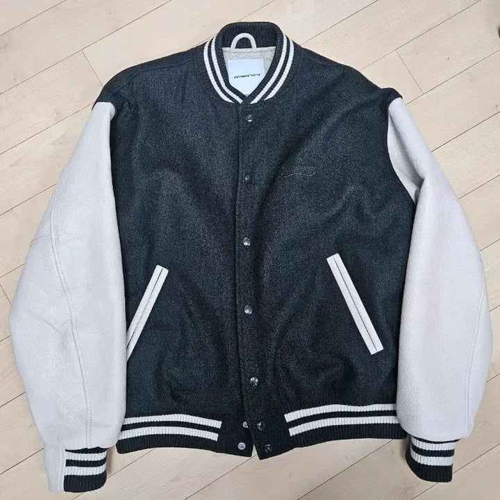 [BUNJANG] Espionage Varsity Jacket Moss Green L / 에스피오나지 바시티 자켓 모스그린