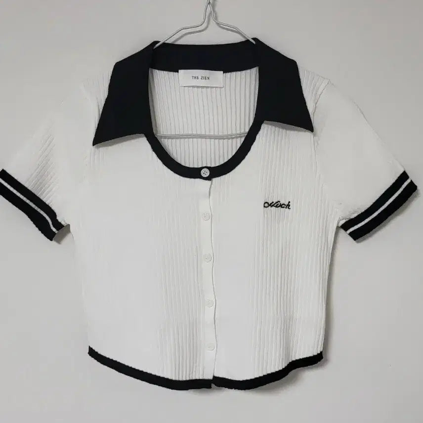 [BUNJANG] Cropped Collar Knit Top / 크롭 카라 니트 S