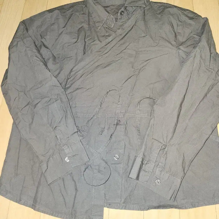 [BUNJANG] THE BOA Wrap Style Shirt Gray / THE BOA 랩 스타일 셔츠 그레이