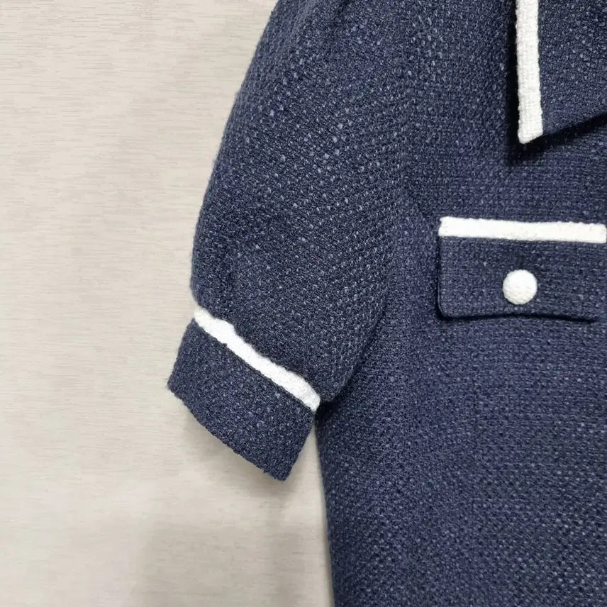 [BUNJANG] OiOi Collection Cropped Jacket (Navy) - Women&