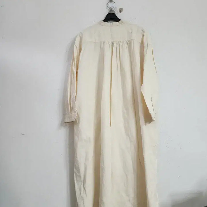 [BUNJANG] Ivory Long Shirt Dress / 아이보리 롱 원피스 셔츠형