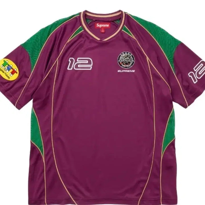 [BUNJANG] Supreme Piping Soccer Jersey Raspberry / 슈프림 파이핑 사커 저지 라즈베리 - 25FW