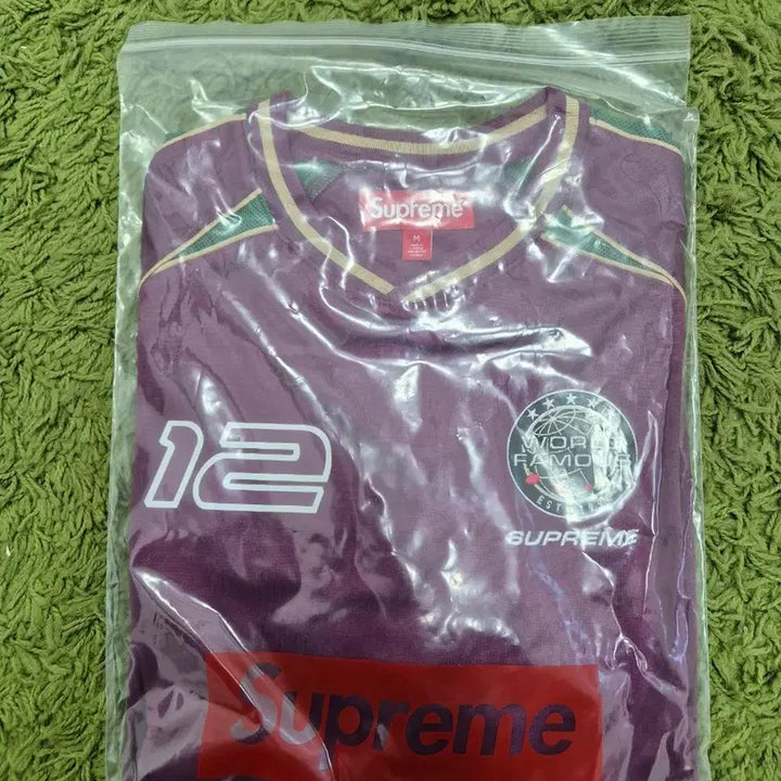 [BUNJANG] Supreme Piping Soccer Jersey Raspberry / 슈프림 파이핑 사커 저지 라즈베리 - 25FW
