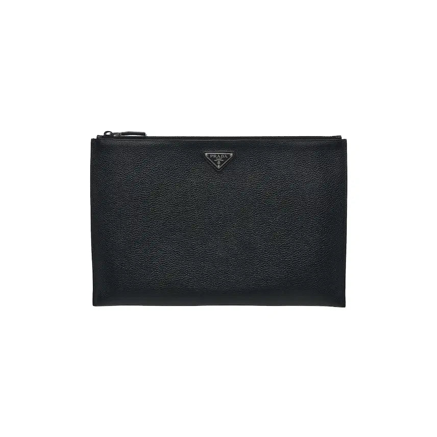 [BUNJANG] Prada Toron Clutch Black Leather / 프라다 토로 클러치