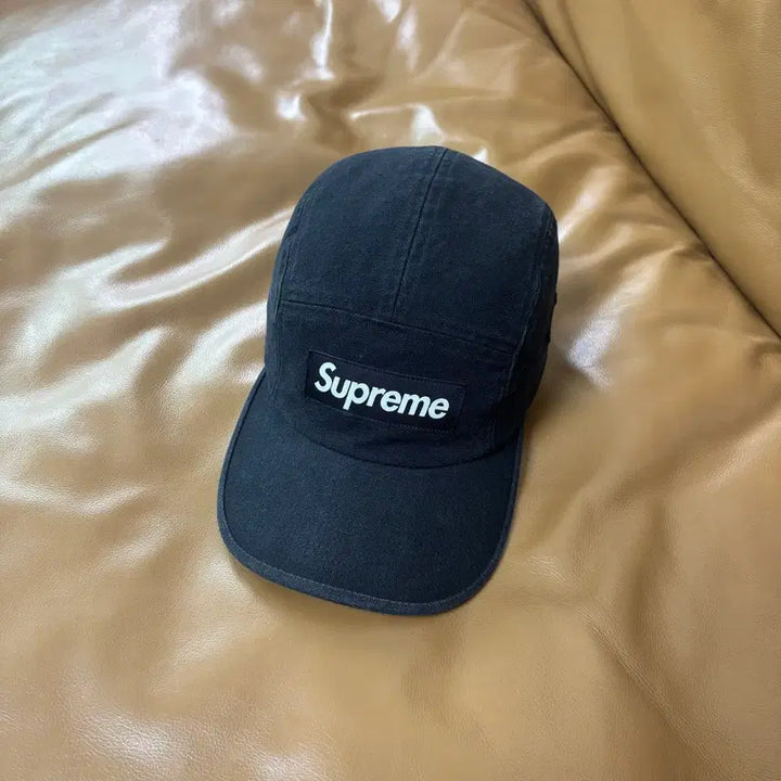 [BUNJANG] Supreme Washed Canvas Camp Cap Black SS24 / 슈프림 캠프캡 모자 박스로고 24ss 워시드 캔버스 블랙