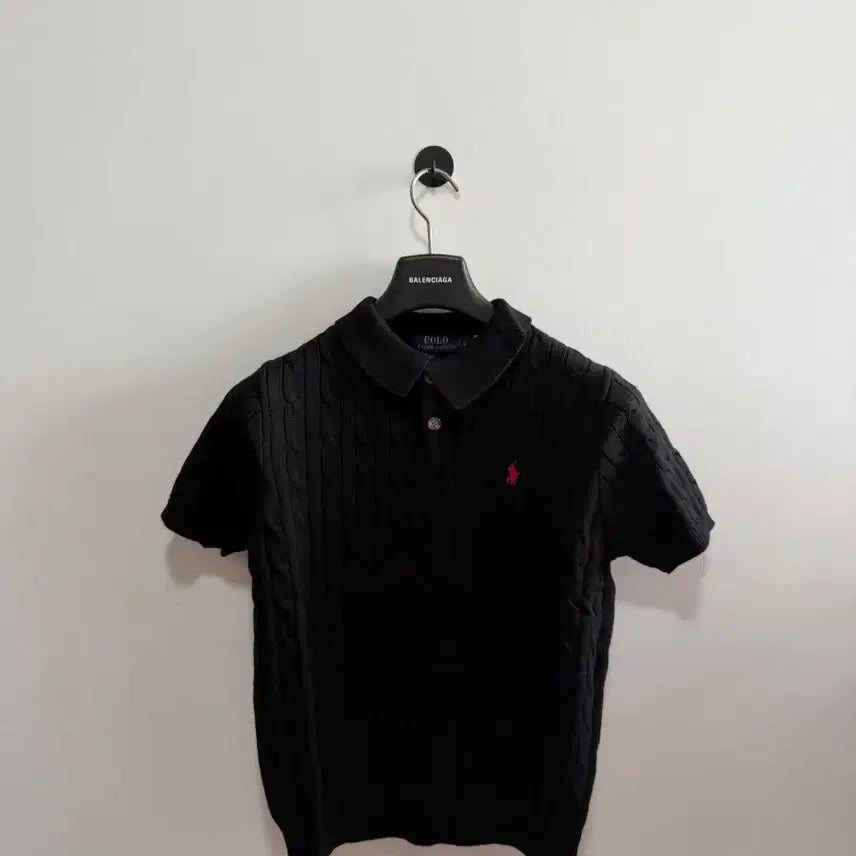 [BUNJANG] Ralph Lauren Cable Knit Short Sleeve Sweater / 랄프 로렌 면 케이블 짜임 반팔 니트 기본핏 빈티지 무드 S-XL