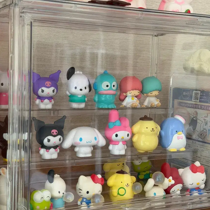 [BUNJANG] Sanrio Figure Bundle Set with Storage Case / 산리오 피규어 헬로키티 폼폼푸린 한교동 포차코 마이멜로디 쿠로미
