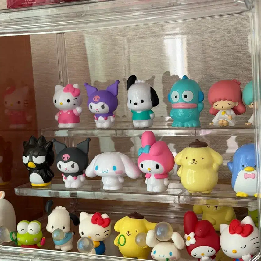 [BUNJANG] Sanrio Figure Bundle Set with Storage Case / 산리오 피규어 헬로키티 폼폼푸린 한교동 포차코 마이멜로디 쿠로미