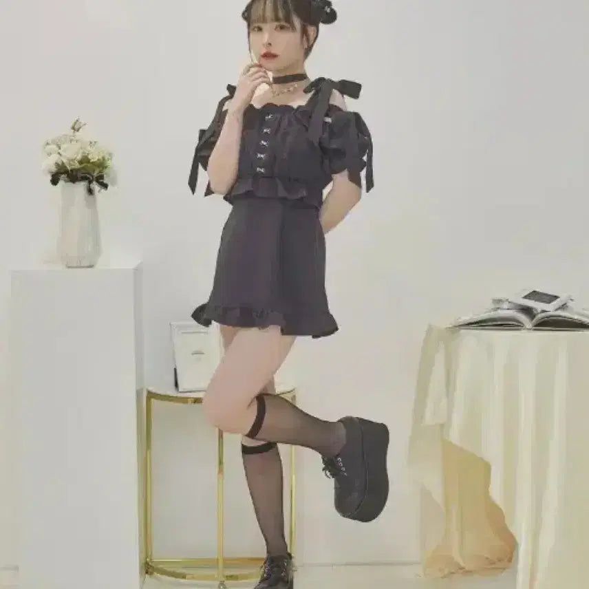 [BUNJANG] Honey Cinnamon Two-Piece Setup Skirt Set / 허니시나몬 투피스 셋업 양지뢰 양산형 지뢰계 스나계 섭컬