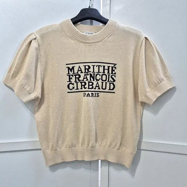 [BUNJANG] Marithe Francois Girbaud Classic Logo Short Sleeve Knit Top / 마리떼프랑소와저버 클래식 로고 반팔 니트 (55~66)