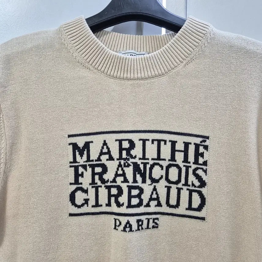 [BUNJANG] Marithe Francois Girbaud Classic Logo Short Sleeve Knit Top / 마리떼프랑소와저버 클래식 로고 반팔 니트 (55~66)