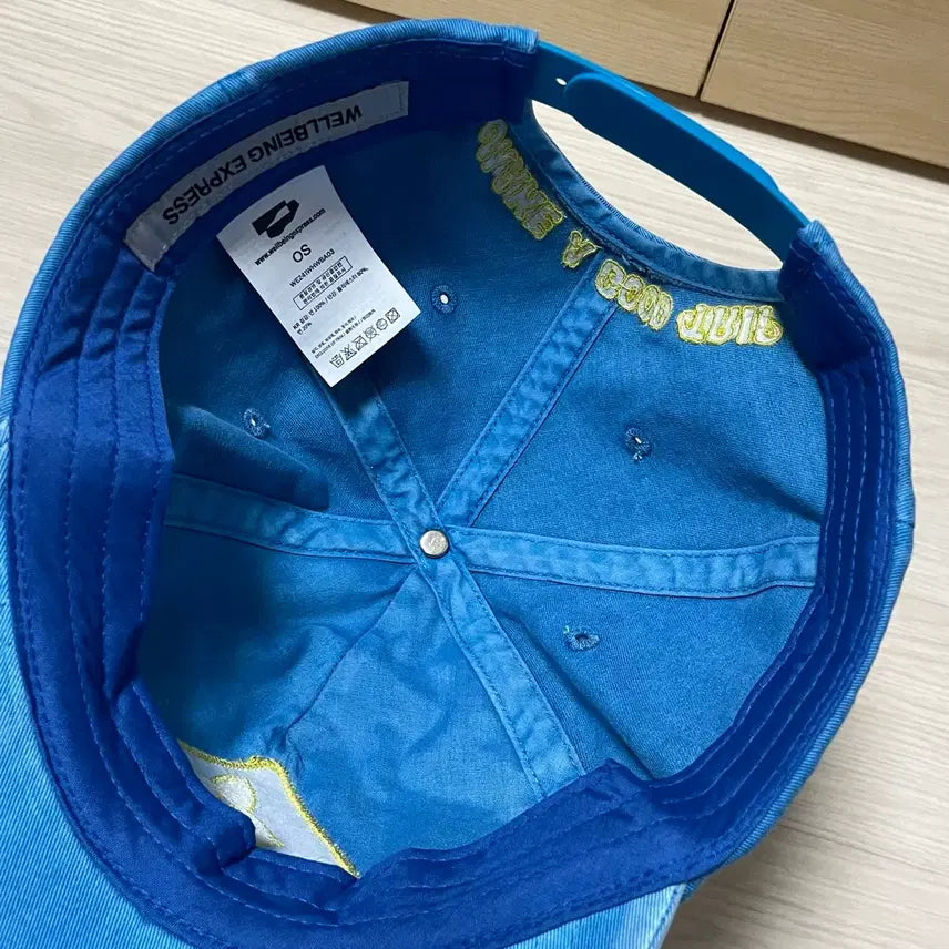 [BUNJANG] Wellbeing Express Wbe Flower Cap Sky Blue Hat / 웰빙익스프레스 Flower Wbe Cap 모자 OS