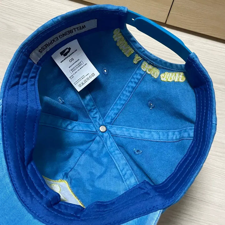 [BUNJANG] Wellbeing Express Wbe Flower Cap Sky Blue Hat / 웰빙익스프레스 Flower Wbe Cap 모자 OS