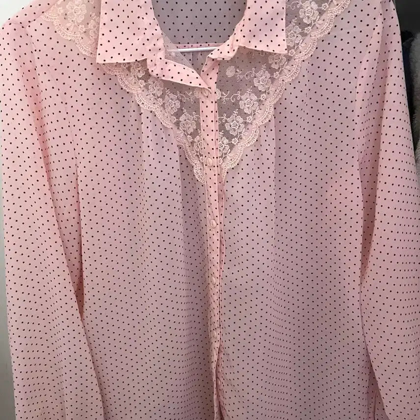 [BUNJANG] Vintage Strawberry Milk Lace Blouse / 급전) 빈티지 딸기우유 레이스 블라우스 일브 갸루 모리 로걀 히메