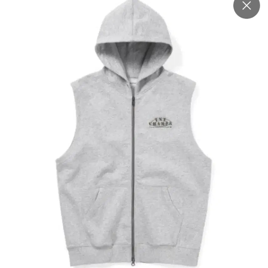 [BUNJANG] Thisisneverthat Sleeveless Zip-Up Hoodie - Grey / 디스이즈네버댓  Sleeveless Zip Up Hoodie