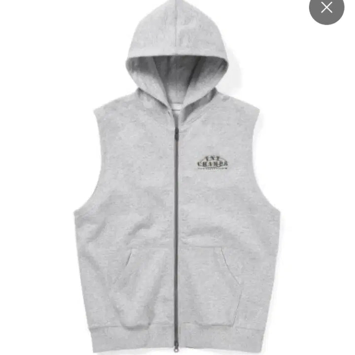 [BUNJANG] Thisisneverthat Sleeveless Zip-Up Hoodie - Grey / 디스이즈네버댓  Sleeveless Zip Up Hoodie