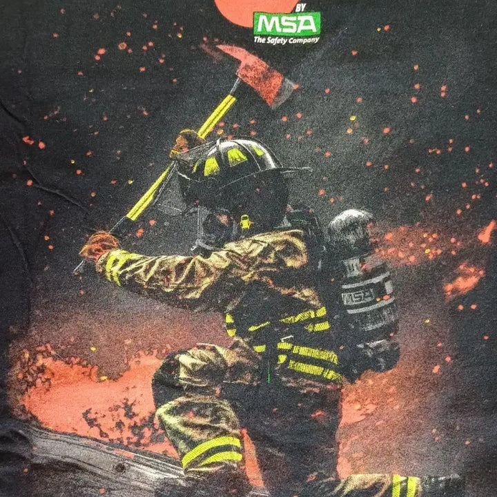 [BUNJANG] Fireman Firefighter Short-Sleeve T-Shirt / [L] 파이어맨 소방관 반팔티