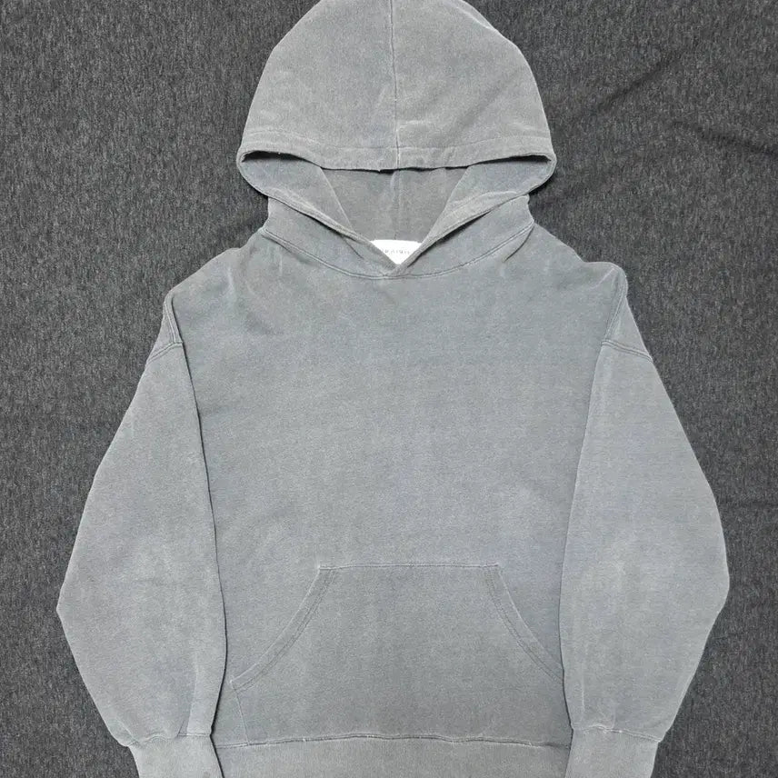 [BUNJANG] Oversized Fit Hooded Sweatshirt (Charcoal) - Size S / 오버핏 후드 스웻셔츠(챠콜)