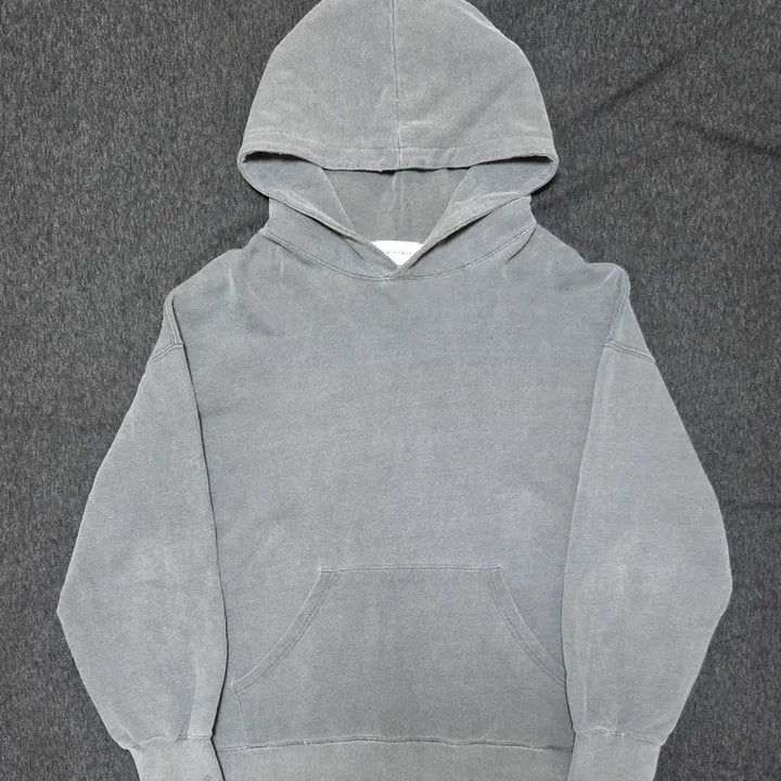 [BUNJANG] Oversized Fit Hooded Sweatshirt (Charcoal) - Size S / 오버핏 후드 스웻셔츠(챠콜)