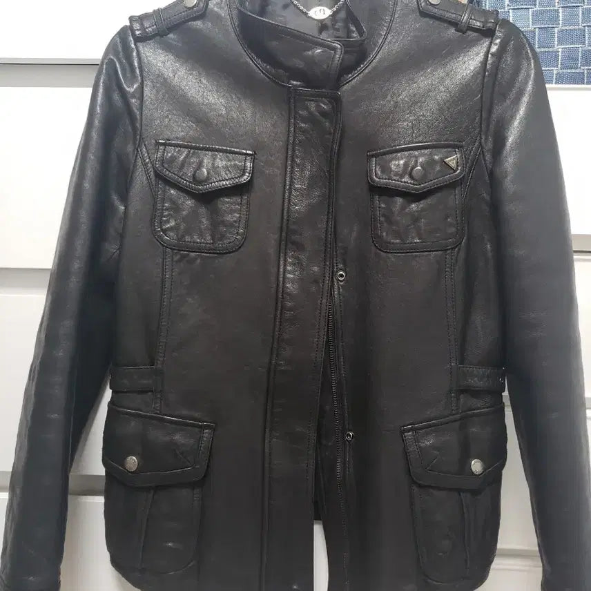 [BUNJANG] Guess Lamb Leather Jacket / 게스 양가죽자켓