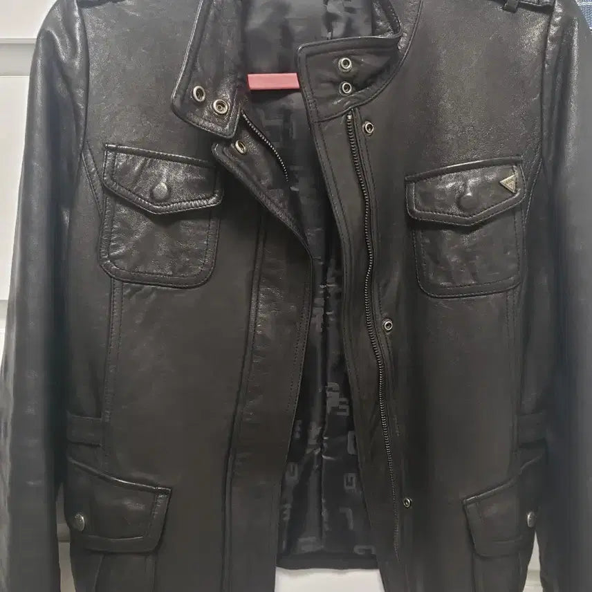 [BUNJANG] Guess Lamb Leather Jacket / 게스 양가죽자켓