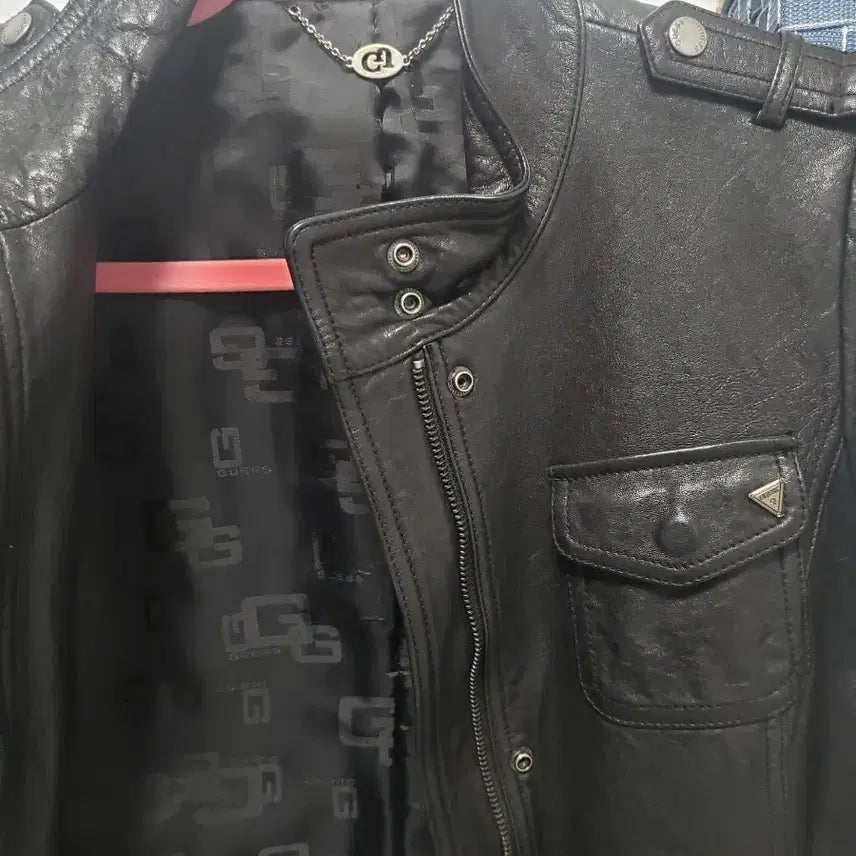 [BUNJANG] Guess Lamb Leather Jacket / 게스 양가죽자켓