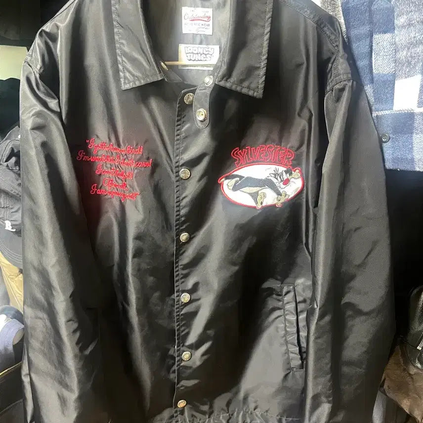 [BUNJANG] Outstanding Coach Jacket Black M / 아웃스탠딩 코치자켓 블랙 새상품 M