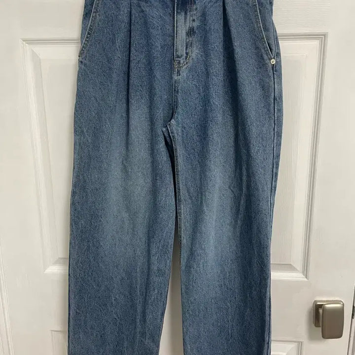 [BUNJANG] Denim Wide Pants / 중청 데님 와이드 팬츠