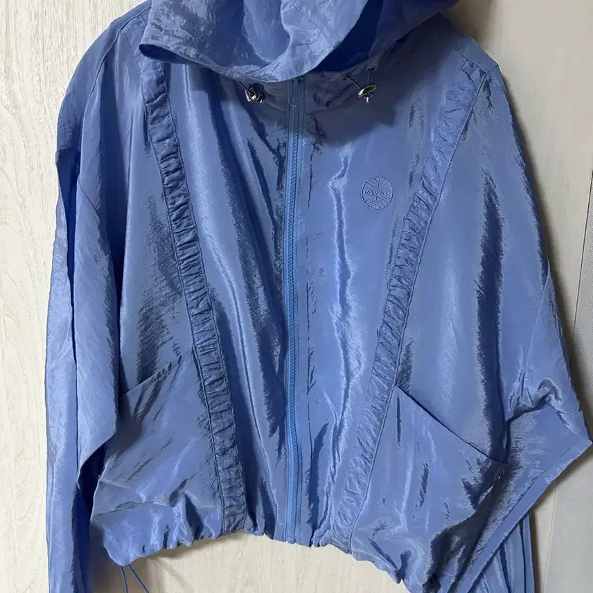 [BUNJANG] Blue Hooded Windbreaker Jacket / 블루종 후드 바람막이(새상품)