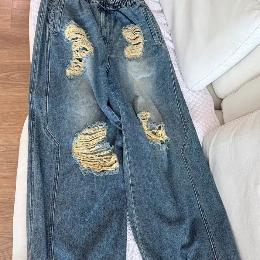 [BUNJANG] Juun.J Denim Track Pants / 준지 데님 트랙팬츠