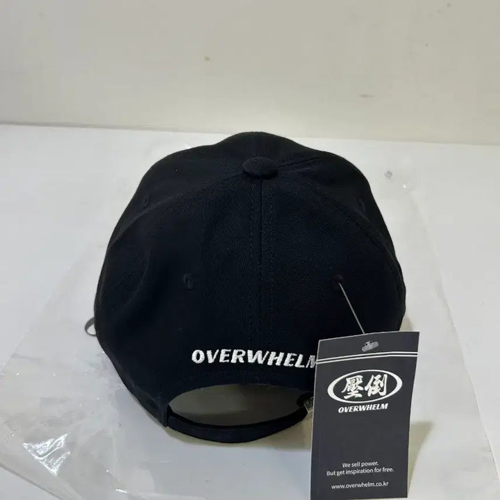 [BUNJANG] OVERWHELM Black Ball Cap Hat - New / OVERWHELM 블랙 볼캡 모자 압도 새상품