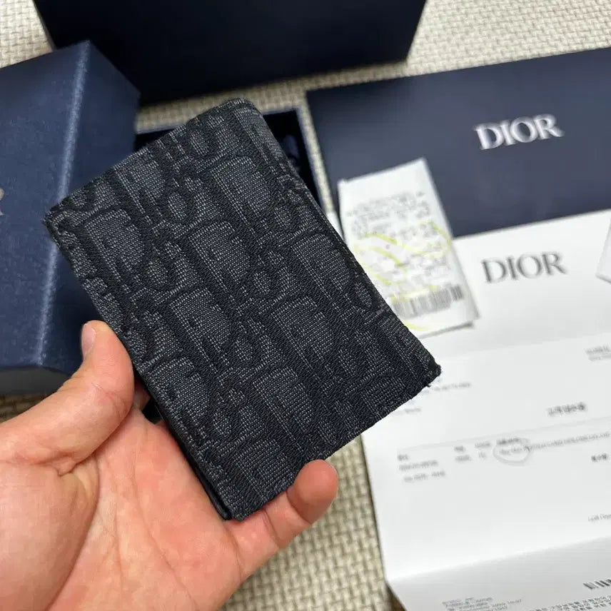 [BUNJANG] Dior Oblique Organizer Card Holder / [OS/백화점판] 25ss 디올 오블리크 오거나이저 블랙 풀구성
