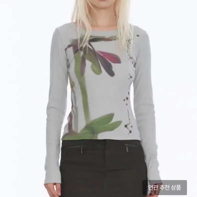 [SOLD OUT] 웰빙익스프레스 플라워 그래픽 롱슬리브 m