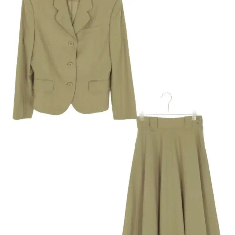 [BUNJANG] NEWYORKER Wool 100% Khaki Beige Set / NEWYORKER 여름 울 100% 카키베이지 셋업