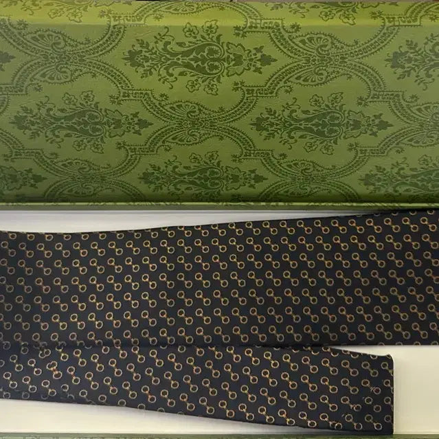 [BUNJANG] Gucci GG Logo Silk Tie / 구찌 블랙 GG 로고 패턴 실크 넥타이