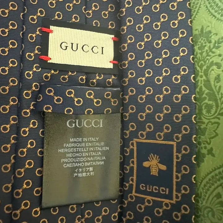[BUNJANG] Gucci GG Logo Silk Tie / 구찌 블랙 GG 로고 패턴 실크 넥타이