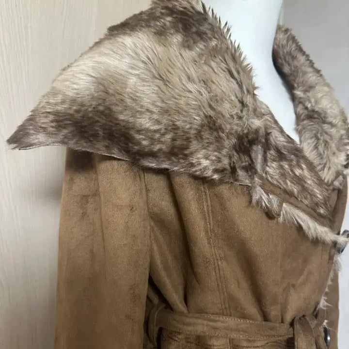 [BUNJANG] Fur Mouton Coat Jacket / 퍼 무스탕 코트 자켓