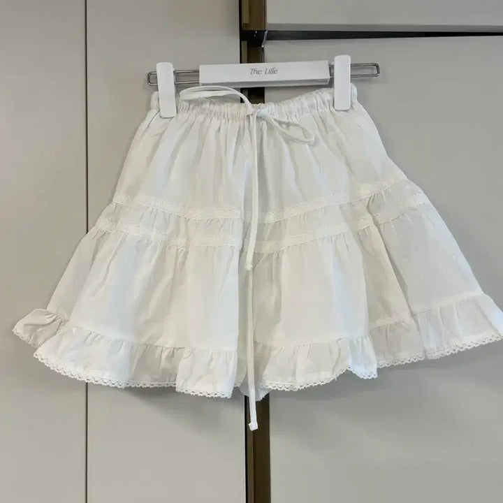[BUNJANG] White Lace Mini Skirt / 화이트 레이스 캉캉 미니스커트(어제구입)