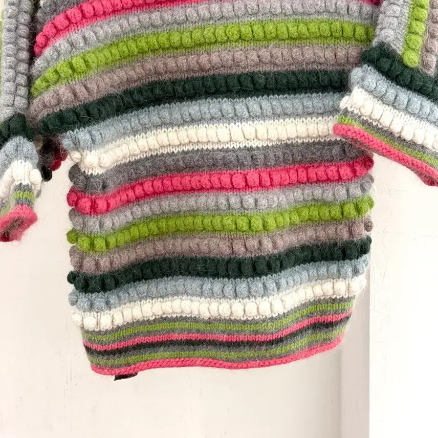 [BUNJANG] Kenzo DeFile Bold Textured High Neck Knit / 겐조 데필레 멀티컬러 볼드 텍스쳐 하이넥 니트