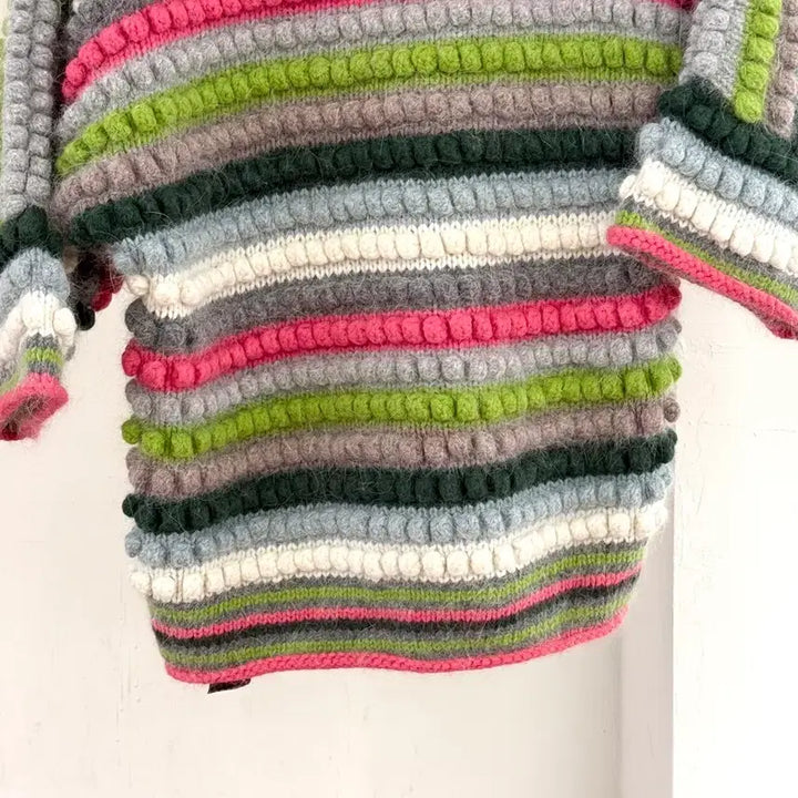 [BUNJANG] Kenzo DeFile Bold Textured High Neck Knit / 겐조 데필레 멀티컬러 볼드 텍스쳐 하이넥 니트