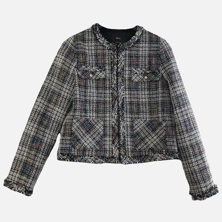 [BUNJANG] Roem Tweed Skirt Jacket Set / 로엠 다채색 여자 트위드 치마 자켓 세트 85-160 M7500